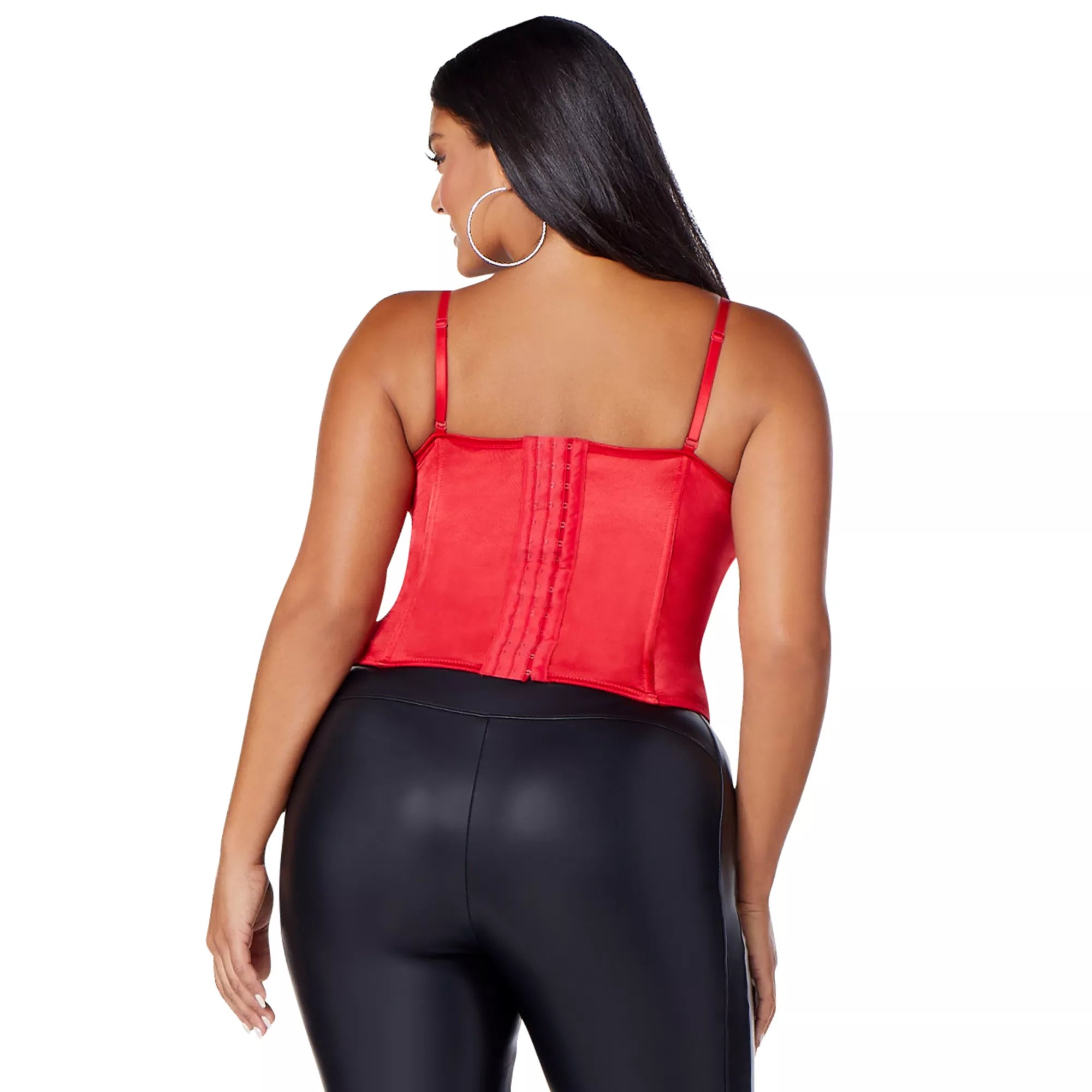 Red Lace-Up Plus Size Corset