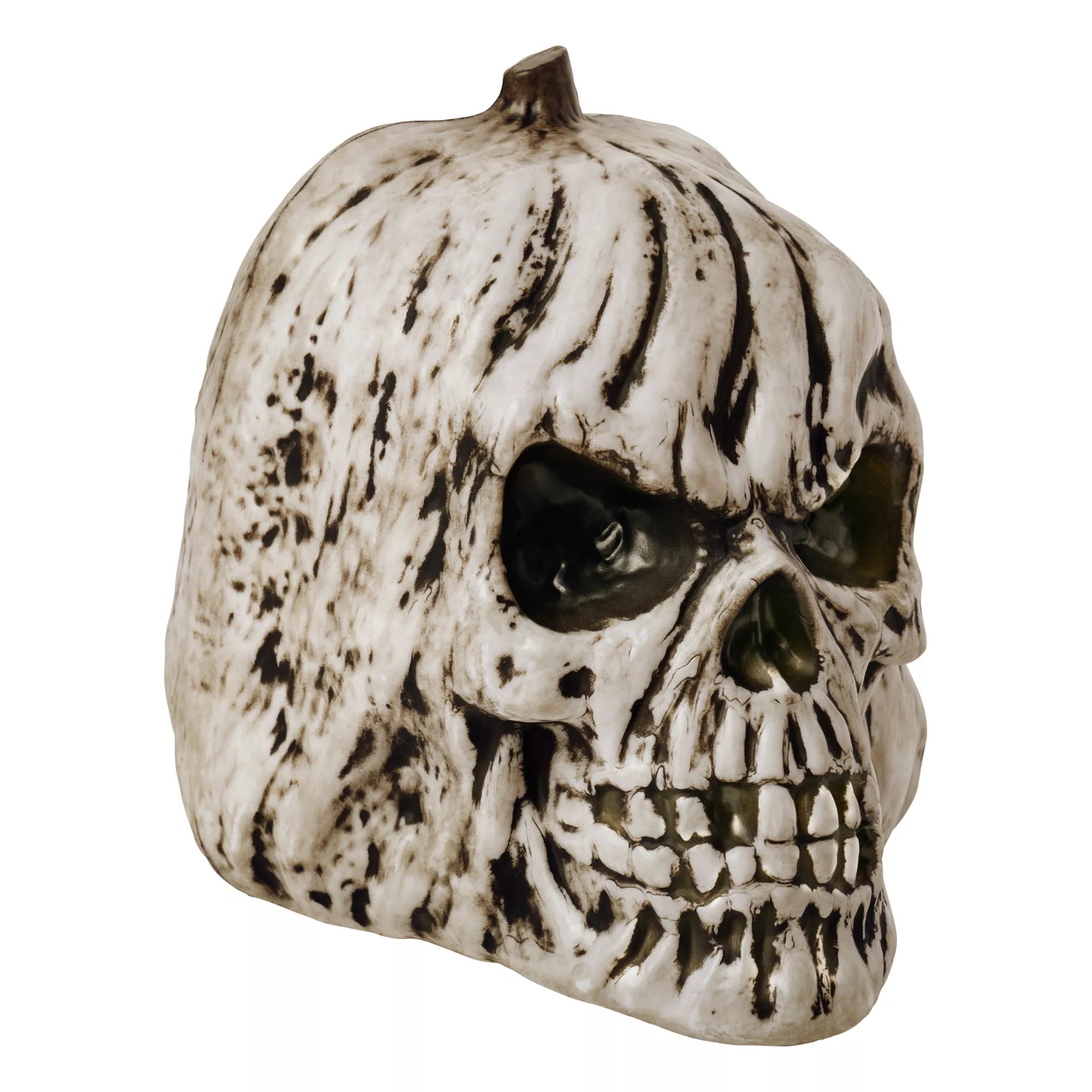 Black and White Pumpkin Skull