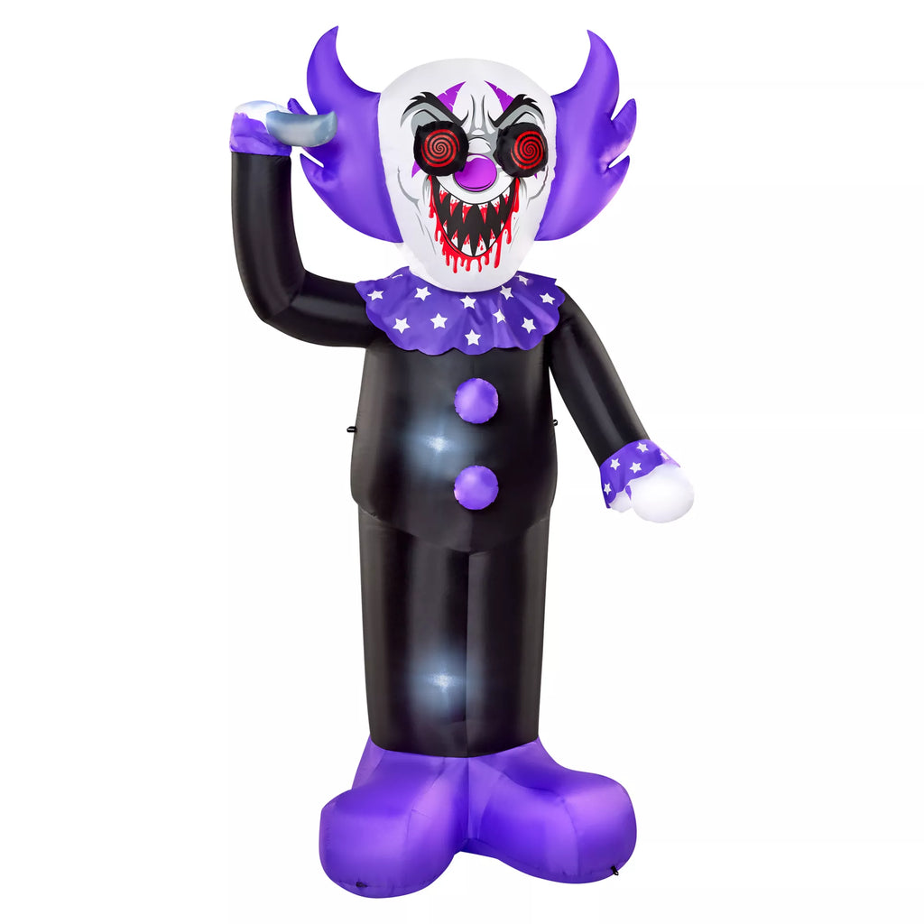 8 Ft. Spinning Eye Clown Light-Up Inflatable Decoration