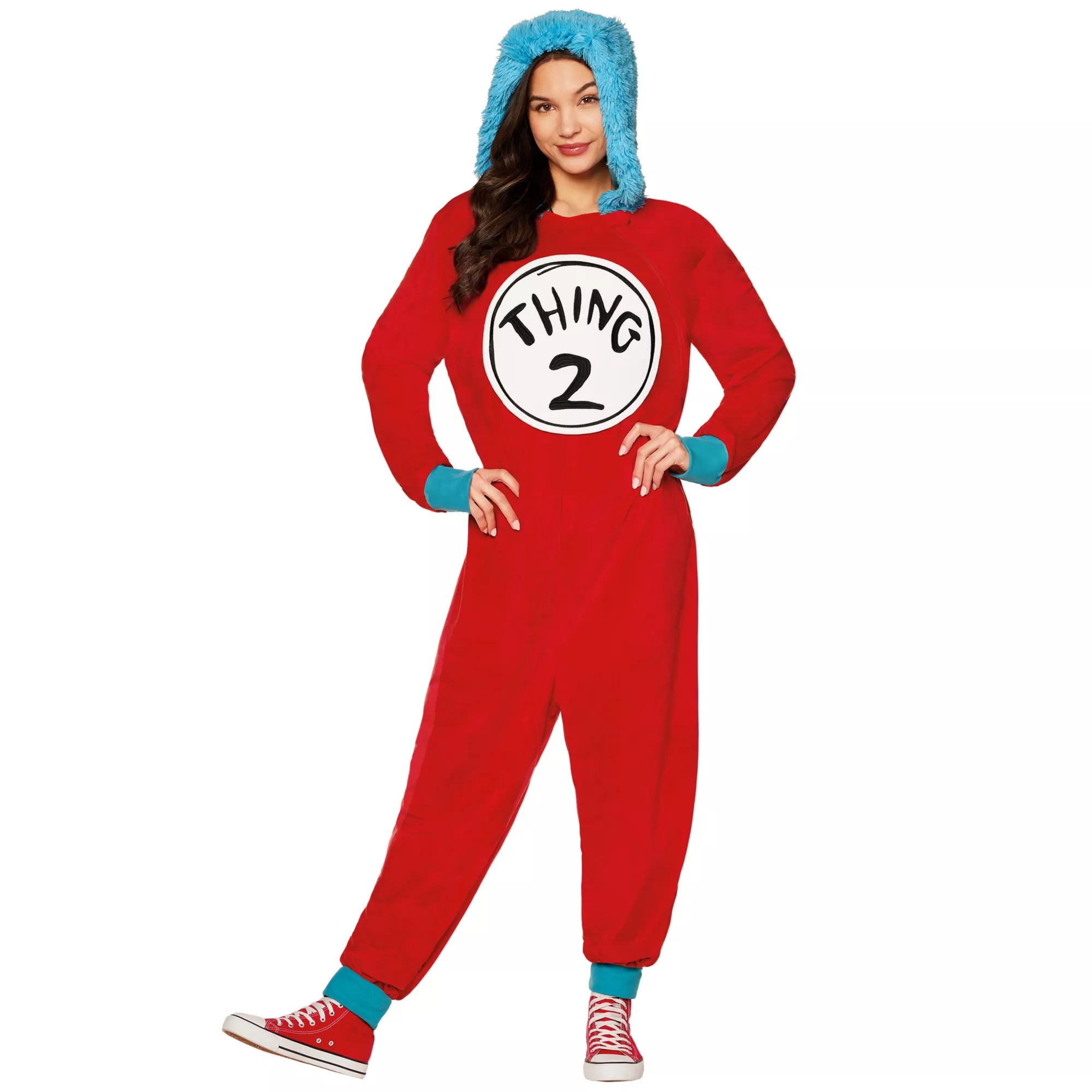 Adult Thing 2 Jumpsuit Costume - Dr. Suess